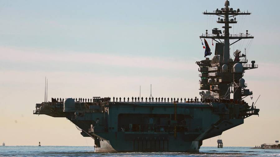 Un portaaviones de la Marina de EU lleva meses desplegado: La preocupación por su estado aumenta
