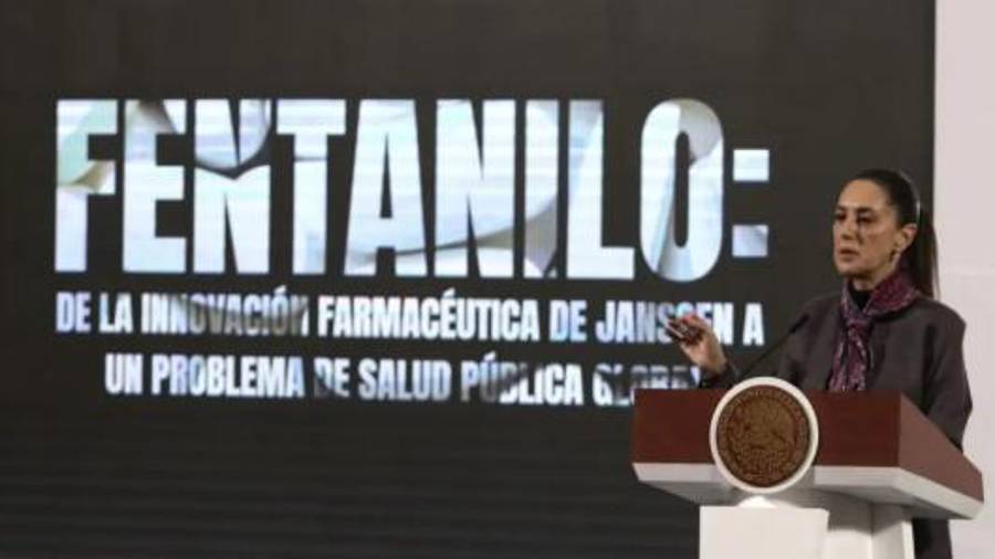 Fotografía tomada durante una conferencia matutina en el Palacio Nacional.