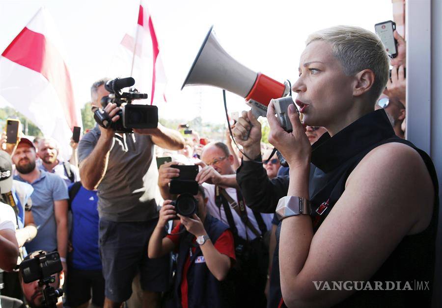 $!María Kolésnikova, líder opositora bielorrusa, es detenida por desconocidos en Minsk