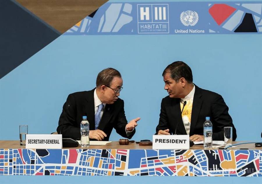 $!Ban Ki-moon llama a construir ciudades del futuro en inicio de Habitat III