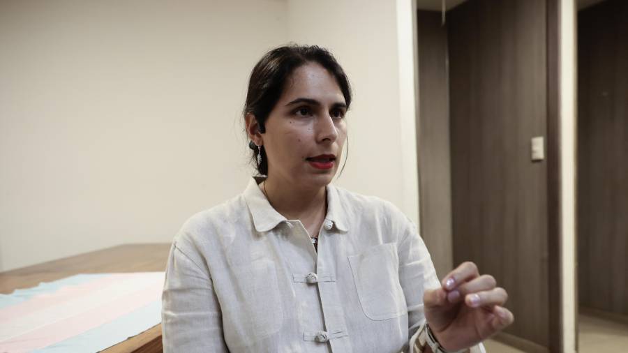 La directora general de Transsalud, la doctora Daniela Muñoz Jiménez, durante la presentación de las Guías de Atención Latinoamericana para la Salud Trans (GALA) en Ciudad de México (México).