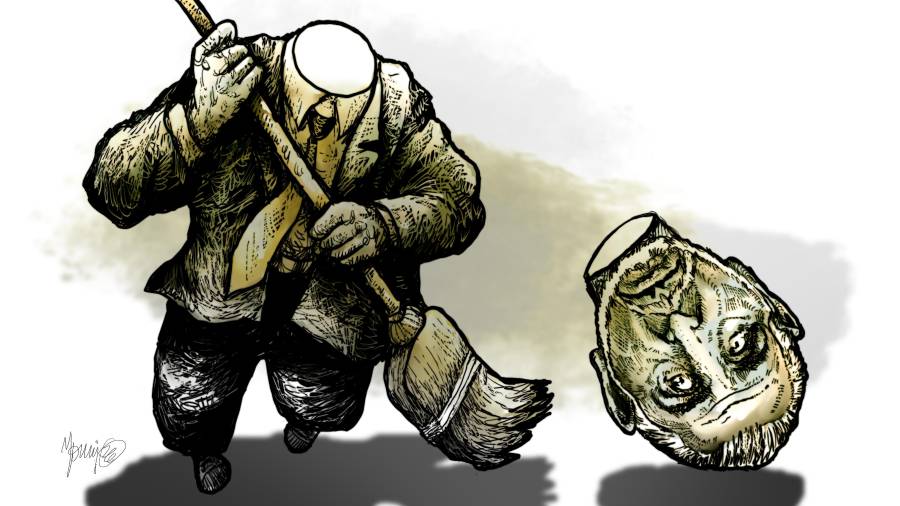 La autobarredora en acción