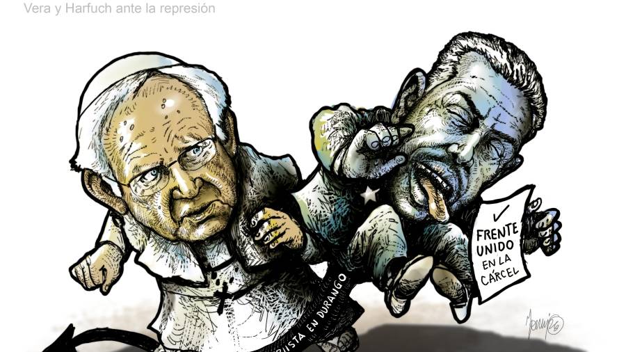 Vera y Harfuch ante la represión