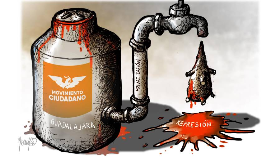 Agua sucia en movimiento