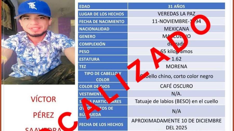 Hallan a hombre desaparecido; se encontraba en rehabilitación.