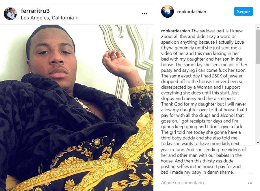 $!Rob Kardashian 'quema' a su ex Blac Chyna difundiendo material sexual de ella