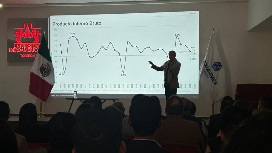 La economista Valeria Moy visitó Torreón para impartir una conferencia en la Universidad Iberoamericana, invitada por Coparmex Laguna