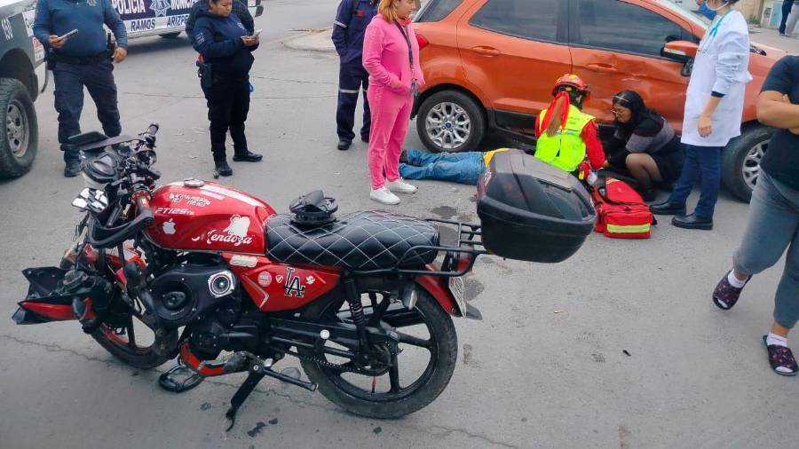 El motociclista fue trasladado en código amarillo.