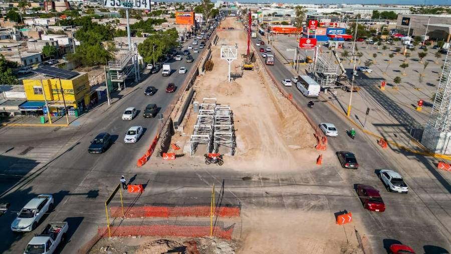 El Sistema Vial Revolución-Vasconcelos registra un avance cercano al 36 por ciento y mantiene prevista su conclusión para febrero de 2027.