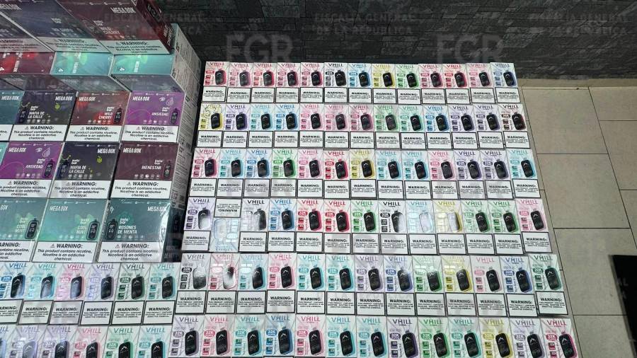 Cateo y aseguramiento de casi 3 mil vapeadores