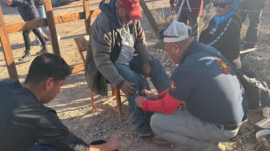 El adulto mayor fue atendido por las autoridades.