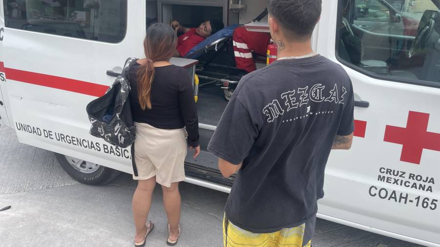 El joven fue trasladado para su atención médica.
