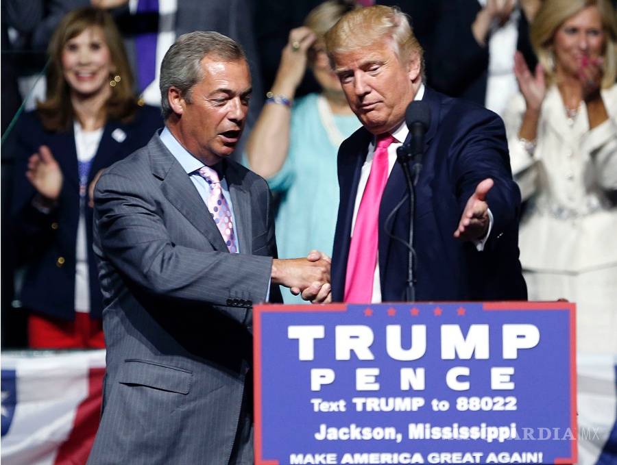 $!Irrita a Theresa May propuesta de Trump de que Farage sea embajador