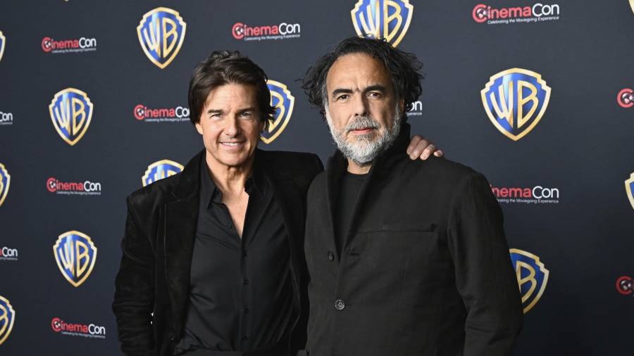 LAS VEGAS, NEVADA - APRIL 14: (L-R) Tom Cruise and Alejandro González Iñárritu attend CinemaCon 2026 - Warner Bros. Pictures invites you to “The Big Picture” a special presentation of its upcoming slate at The Dolby Colosseum at Caesars Palace during CinemaCon, the official convention of Cinema United, on April 14, 2026, in Las Vegas, Nevada. (Photo by Bryan Steffy/Getty Images for CinemaCon)