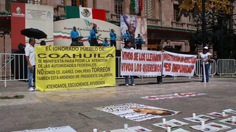 Familiares de desaparecidos en Coahuila piden a políticos `no utilizar su dolor'