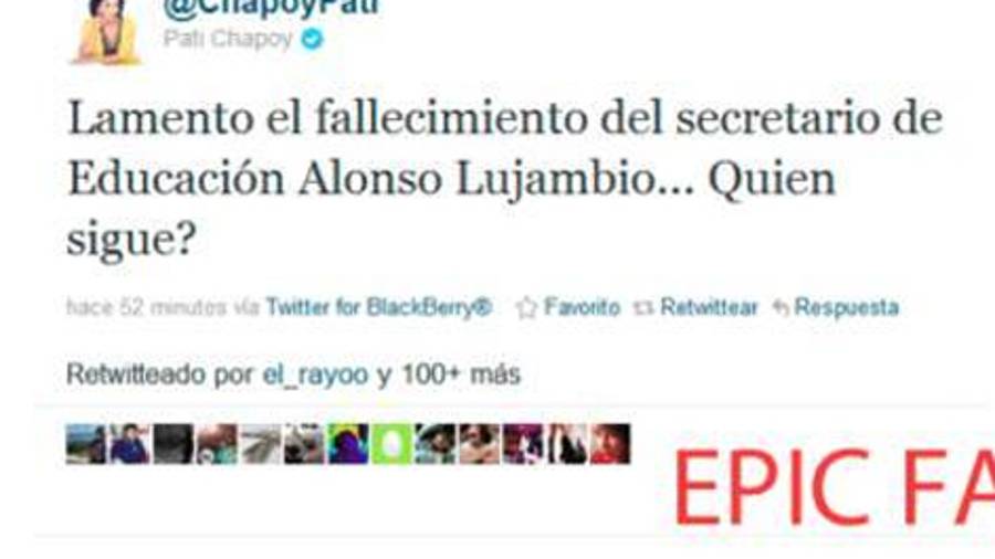 Paty Chapoy lamenta la "muerte" de Alonso Lujambio