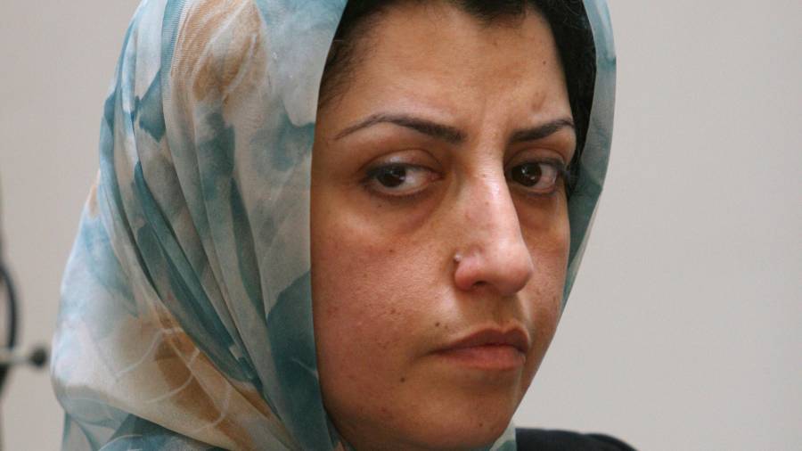 La destacada activista iraní por los derechos humanos, Narges Mohammadi, asiste a una reunión sobre los derechos de la mujer en Teherán, Irán, el 27 de agosto de 2007.