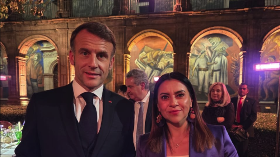 Olimpia Coral Melo fue parte de los 20 invitados a la cena con Emmanuel Macron | FOTO: X