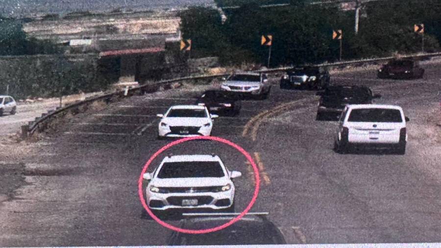 la camioneta fue captada a la altura del rastro municipal.