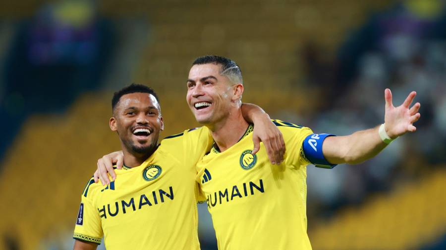 Cristiano Ronaldo celebró su gol 981 como profesional en el triunfo 3-1 del Al-Nassr ante Neftchi Fergana, en la Champions League de Asia.