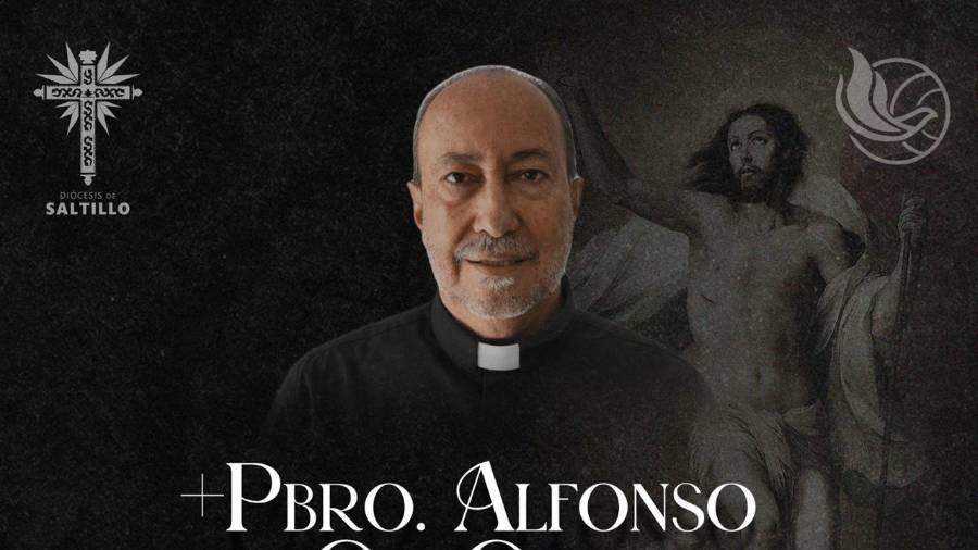 La Diócesis de Saltillo informó el fallecimiento del padre Alfonso Gil Cueva y convocó a su misa exequial este martes en el Santuario de Guadalupe.