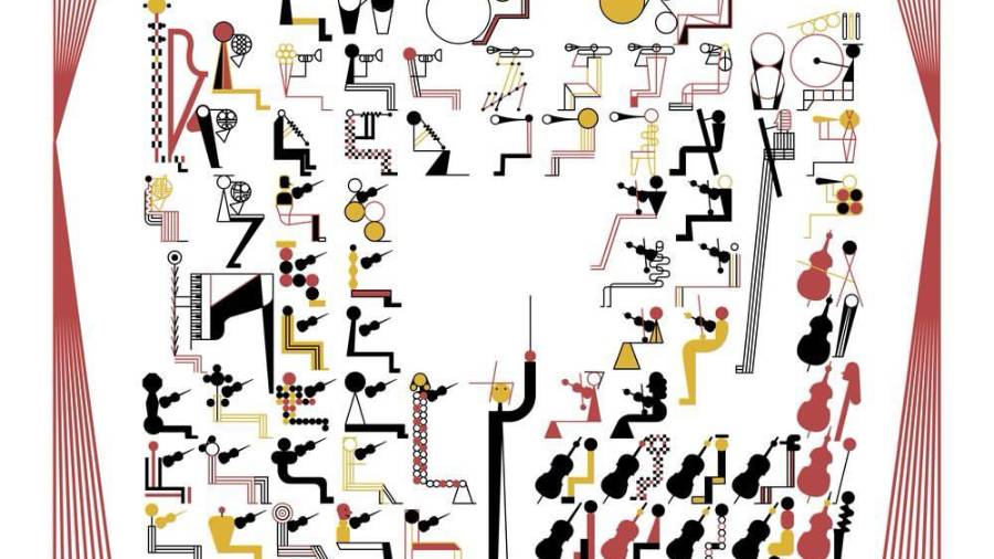 Federico Jordán, artista coahuilense, gana premio internacional por ilustración de la Filarmónica del Desierto