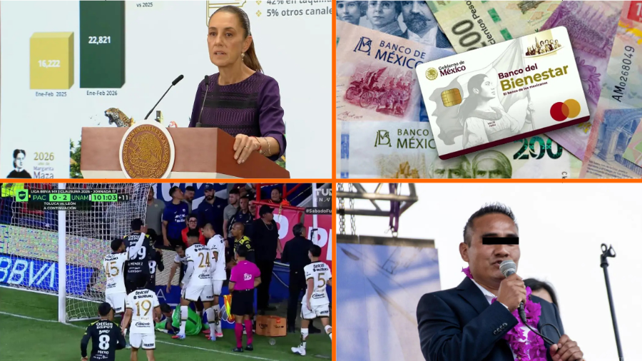 Noticias del fin de semana en México: calendario tentativo de la Pensión del Bienestar, detienen a alcalde mexicano por presuntos delitos sexuales y Sheinbaum admite que sí hay agentes de EU en México