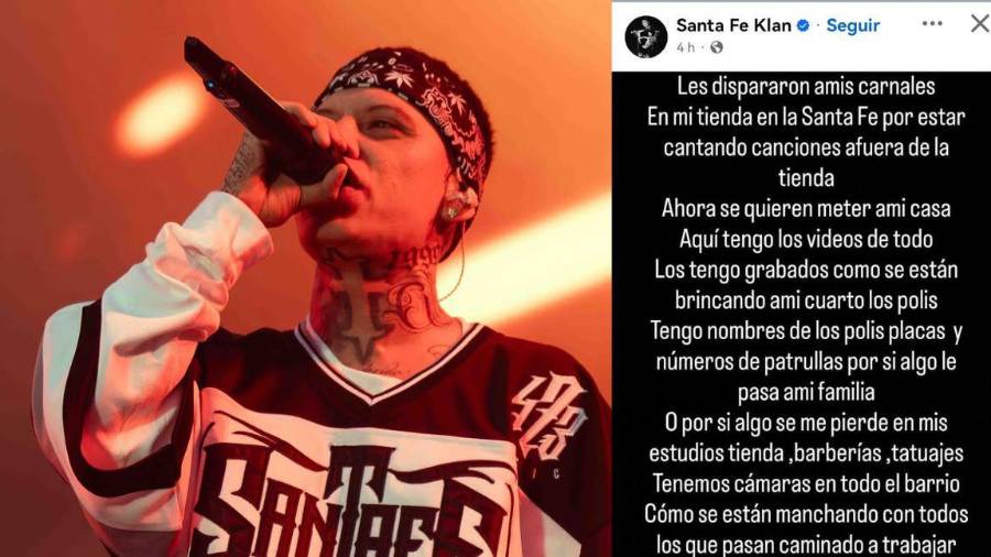 Santa Fe Klan denunció en redes sociales un presunto ataque de policías municipales contra su familia en Guanajuato; las autoridades no han emitido postura oficial.