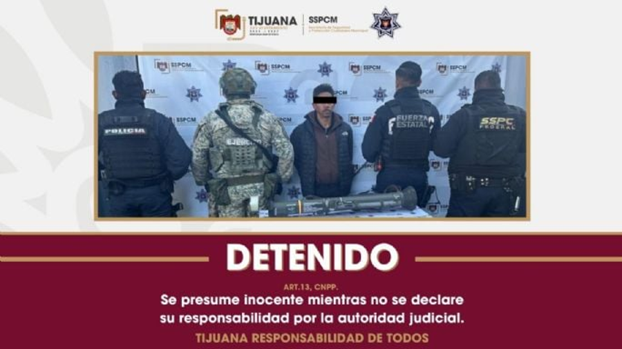 Detienen a ‘El tío Mike’ con una bazuca en calles de Tijuana.