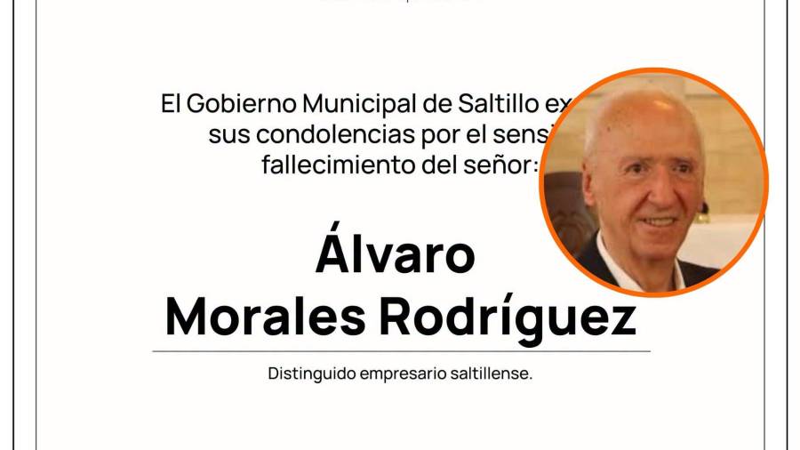 Organismos empresariales y autoridades municipales lamentaron el fallecimiento del empresario y notario saltillense.