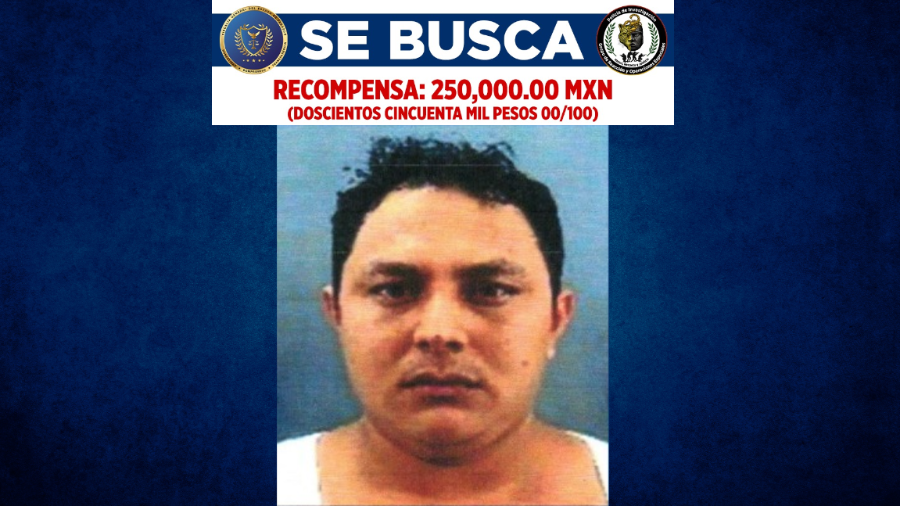 La Fiscalía de Tabasco difundió la ficha de búsqueda de Euler Rubalcaba Colorado, alias “El Rayo”, prófugo desde su fuga del penal de Cárdenas en 2022.