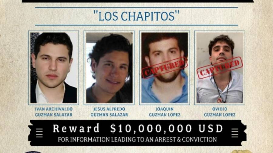 El gobierno de EU, a través de la HSI y ICE recordó la recompensa de 10 millones de dólares que ofrece por información que dé a la ubicación y eventual arresto de Iván Archivaldo y Jesús Alfredo Guzmán Salazar.