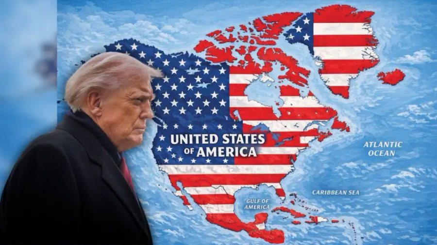 Donald Trump publicó un mapa de Norteamérica cubierto con elementos de la bandera de EU; Sheinbaum respondió que México no será colonia ni protectorado.