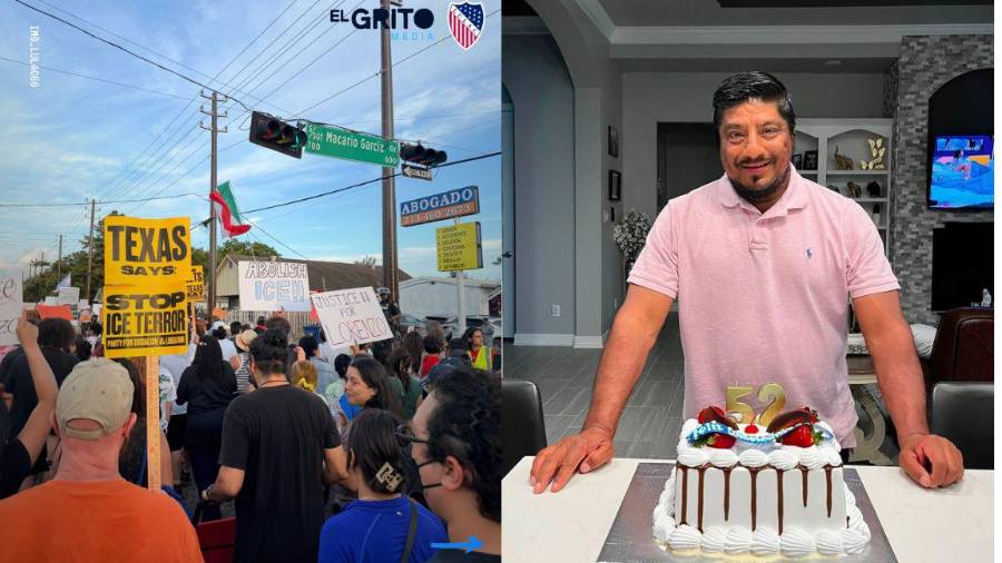 Ciudadanos de Houston, Texas, protestan en contra de ICE por caso de Lorenzo Salgado