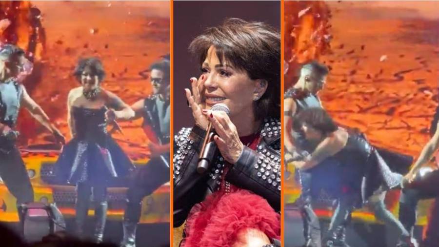 La cantante Alejandra Guzmán sufrió una lesión en la cadera en pleno concierto.