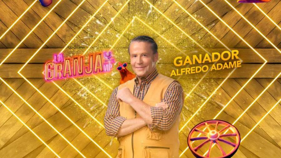 Alfredo Adame celebra su triunfo en la gala final de La Granja VIP 2025, donde se convirtió en el primer ganador del reality tras diez semanas de competencia.
