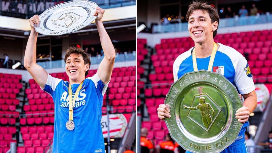 Mateo Chávez levantó su segundo trofeo con el AZ Alkmaar tras conquistar la Johan Cruijff Schaal en el Philips Stadion.