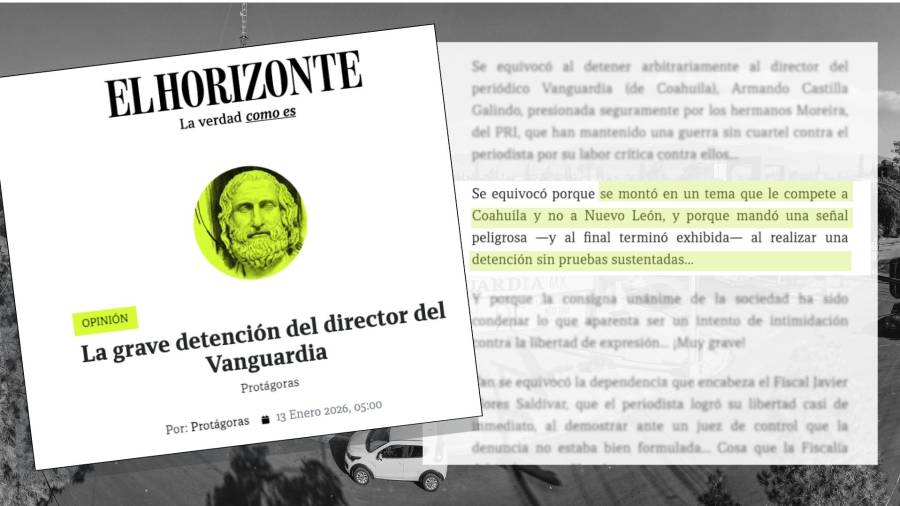 La grave detención del Director de Vanguardia, columna señala error arbitrario