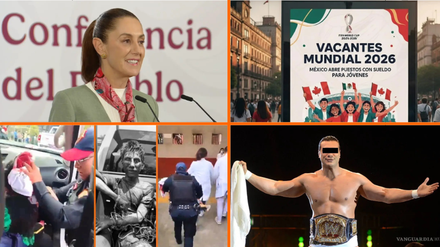 Noticias del fin de semana en México: Se abren vacantes para el Mundial 2026, hombre apuñala a un niño y Sheinbaum alista programa de salud mental