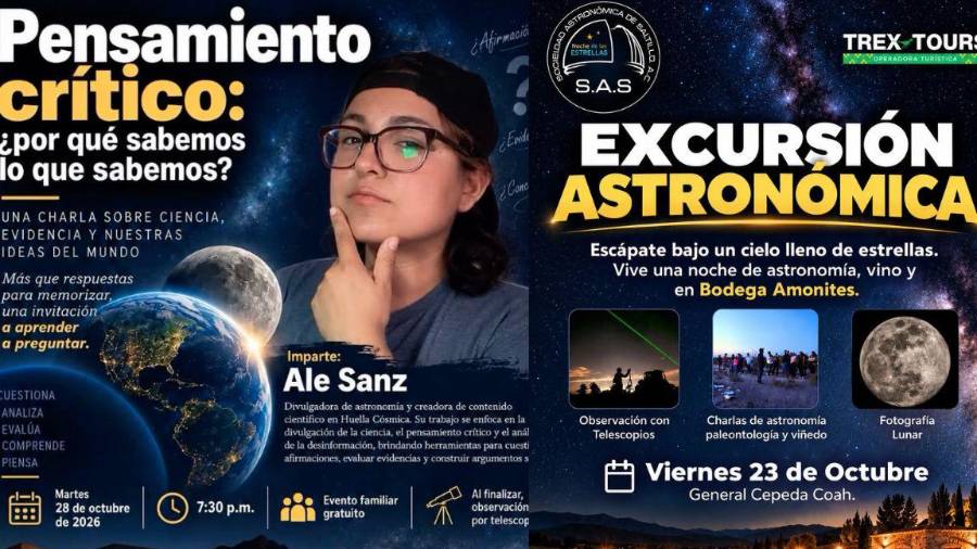 A través de la observación telescópica y charlas sobre pensamiento crítico, la Sociedad Astronómica de Saltillo promueve la ciencia como una herramienta clave para el desarrollo del conocimiento ciudadano.