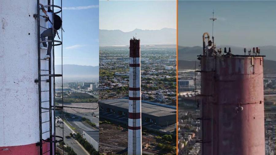 El creador de contenido utilizó un dron para captar imágenes de Saltillo desde las alturas.