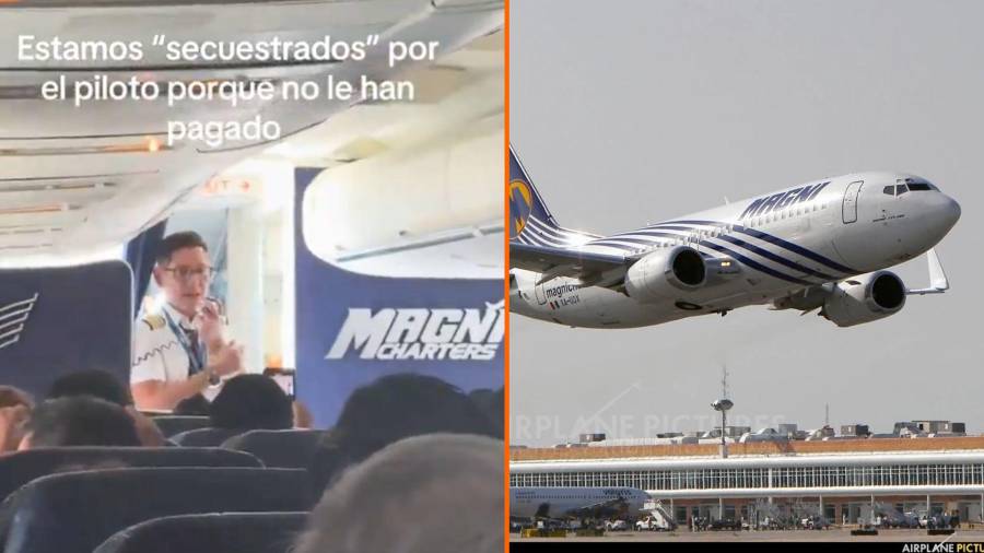 Pasajeros grabaron el momento, permanecieron dentro del avión por varias ocho horas.