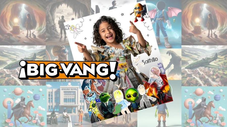 Niñas y niños participantes del taller IAventuras, donde crearon historias usando inteligencia artificial, acompañados por periodistas, diseñadores y editores de VANGUARDIA.