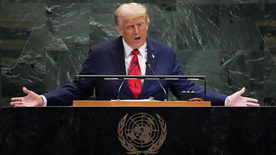 Donald Trump en la Asamblea General de la ONU llevada a cabo en Nueva York.