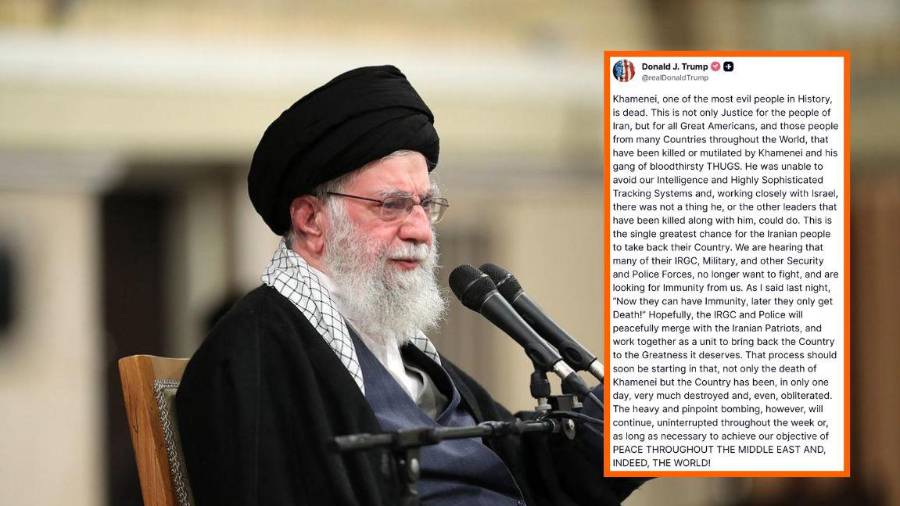 Desde su cuenta oficial de X, Donald Trump afirmó que es el ‘momento perfecto’ para que el pueblo de Irán retome su gobierno