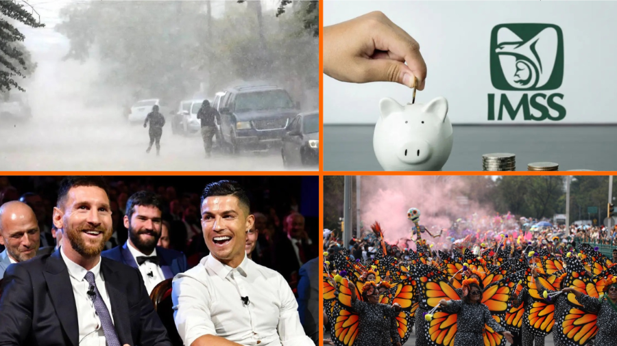 Noticias para el fin de semana: Frente frío llega a México; Modalidad 10 del IMSS y Gran Desfile de Día de Muertos