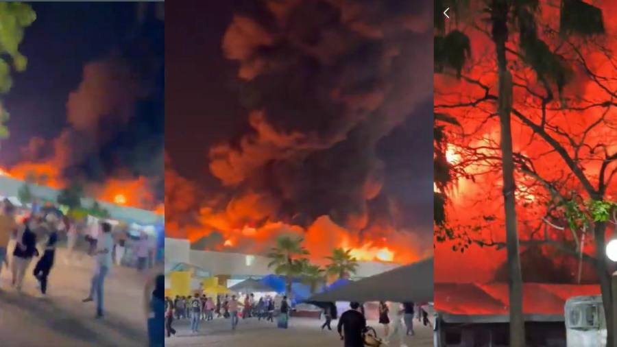 Un incendio en la Nave 1 de la Feria Tabasco 2026 dejó cinco muertos; autoridades investigan las causas del siniestro en Villahermosa.