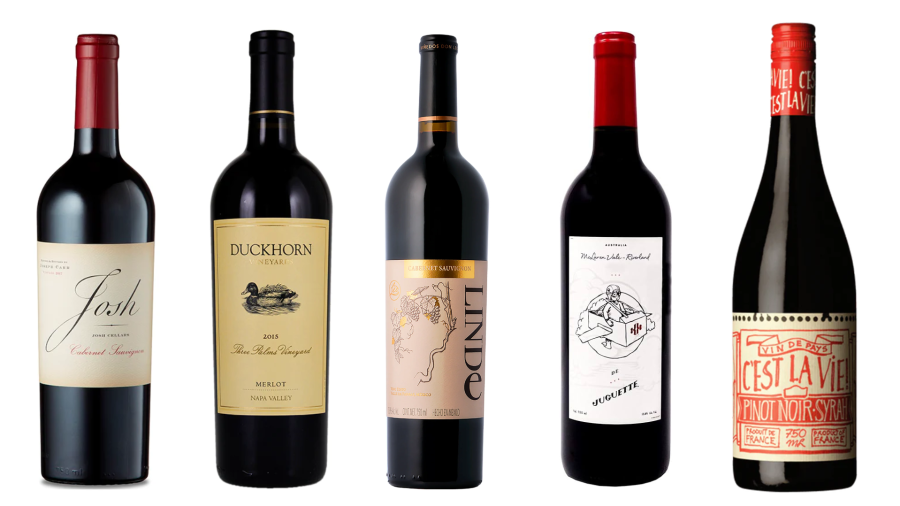 Cinco deliciosos y diferentes vinos para compartir en una cena romántica.