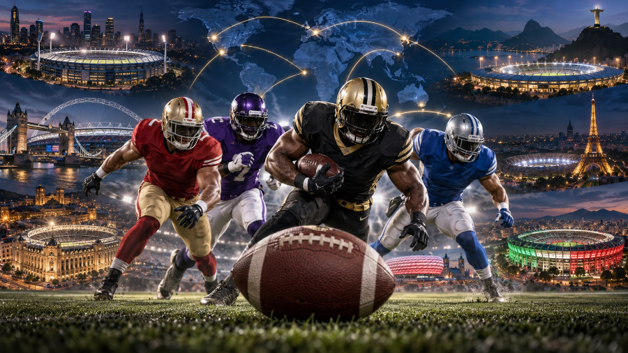 La NFL disputará nueve encuentros internacionales durante 2026, con paradas en escenarios emblemáticos como el Maracaná, Wembley, el Bernabéu y el Estadio Banorte.