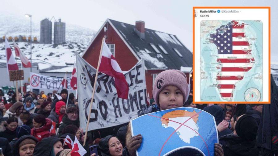 Protestan en contra de la ampliación del consulado de Estados Unidos en Groenlandia